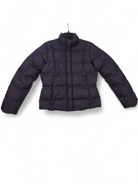 Eddie Bauer Full-Zip Goose Down Quilted Puffer Jacket Women’s Size Medium Purple